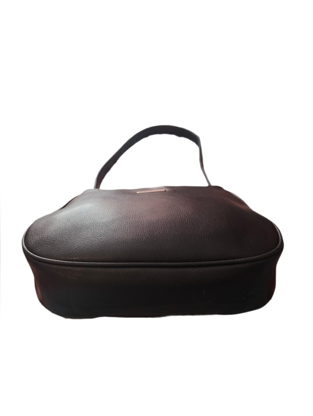 Vintage Y2K Black Minimalist Leather Shoulder Bag Handbag Pristine Leather - Picture 5 of 15